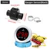 Car Water Temperature Gauge With 10mm Temp Sensor Car Digital LCD Temp Display For Car Truck Boat With 26~40mm Adapter (Option)