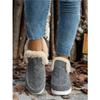 Fashion Women's Cotton Shoes Large Size Plus Fleece Thickened Rough Edge Warm Flat Cotton Shoes Women  Autumn and Winter New Snow Boots