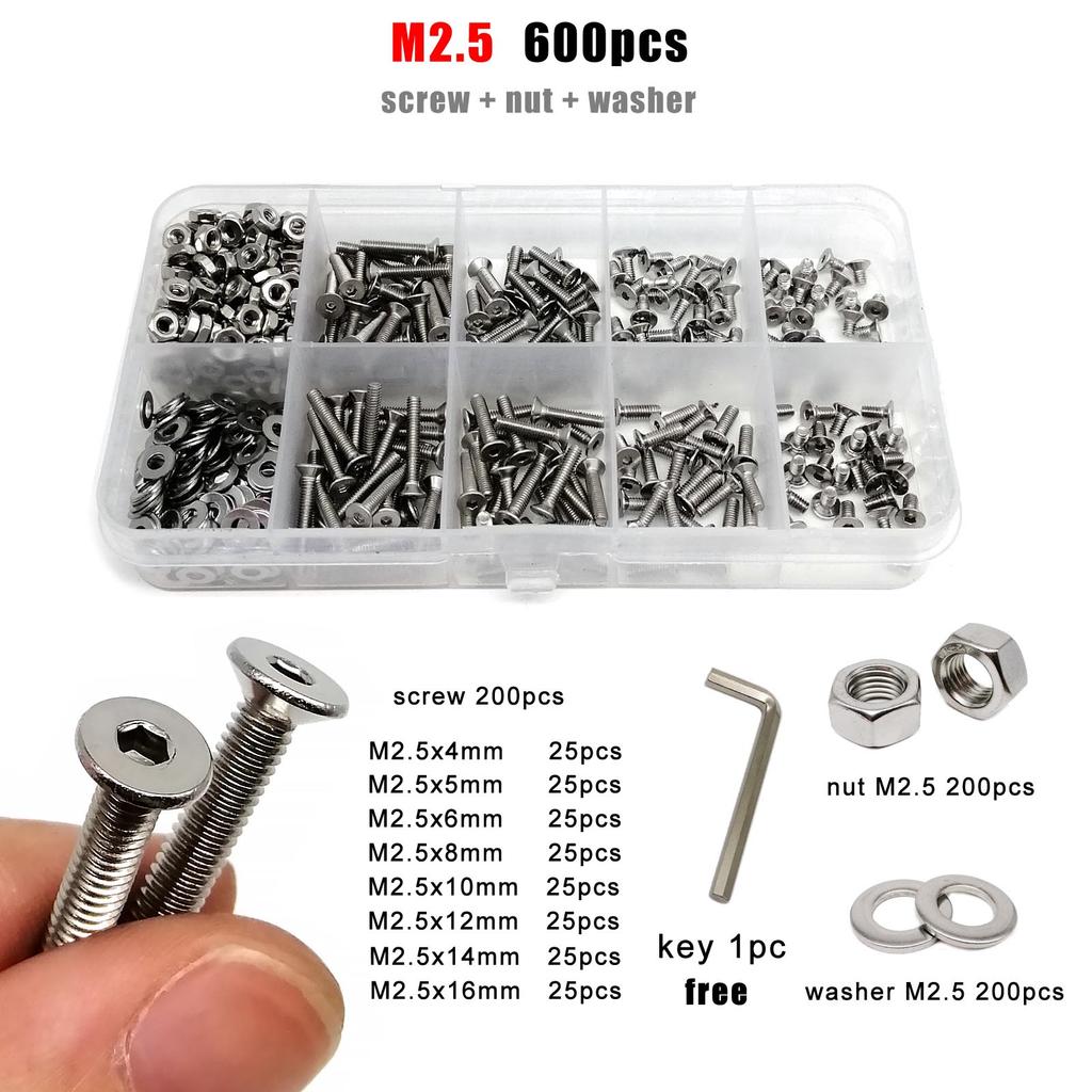 25-Pack 1/4-20 X 5/8" Socket Head Cap Screws – Stainless Steel, Allen Drive, Grade 18-8