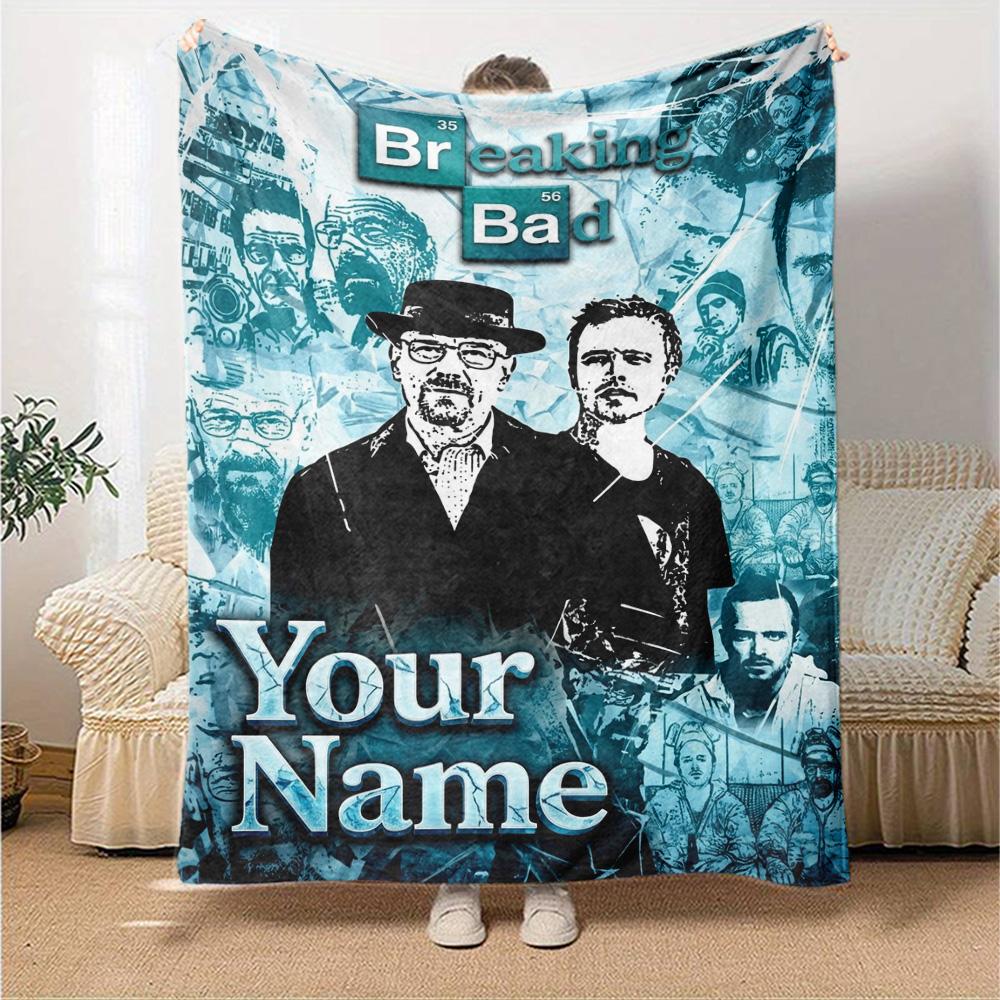Name Custom Breaking Bad Print Flannel Blanket High Quality Warm Comfortable Cover for All Seasons Perfect for Gifts Home Decor