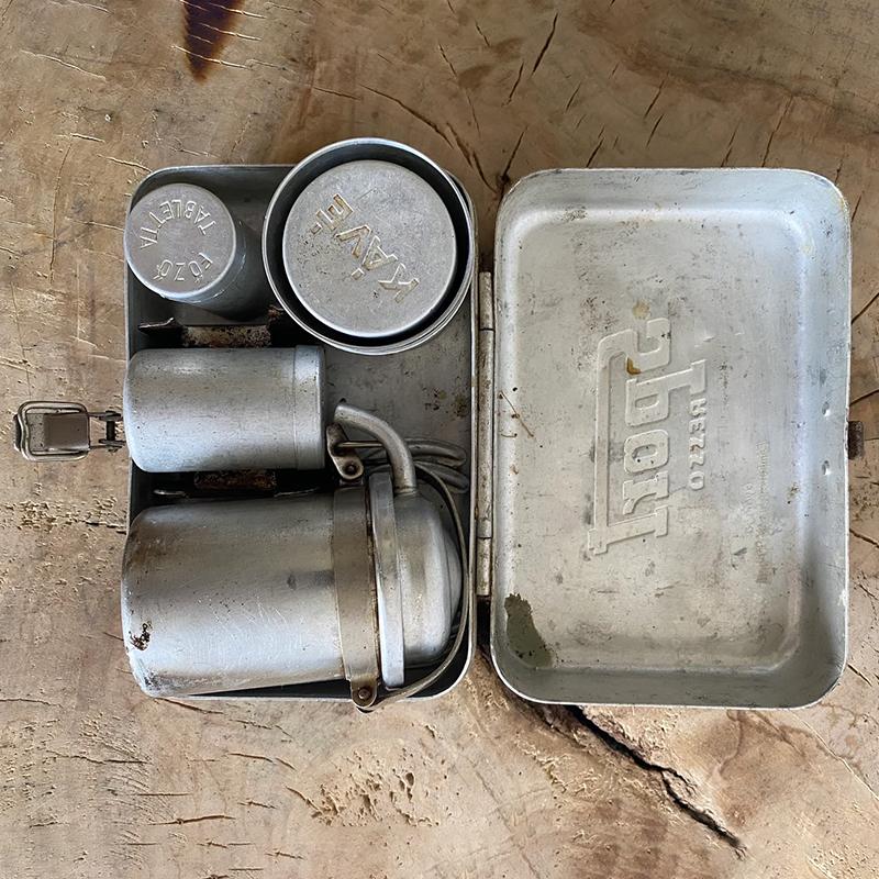 Ekstra Sjelden Samler Camping Kaffesett Vintage Utendørs Nostalgi Espresso Pour Over Sett Bærbar Mini Reise Espresso Maskin Sett