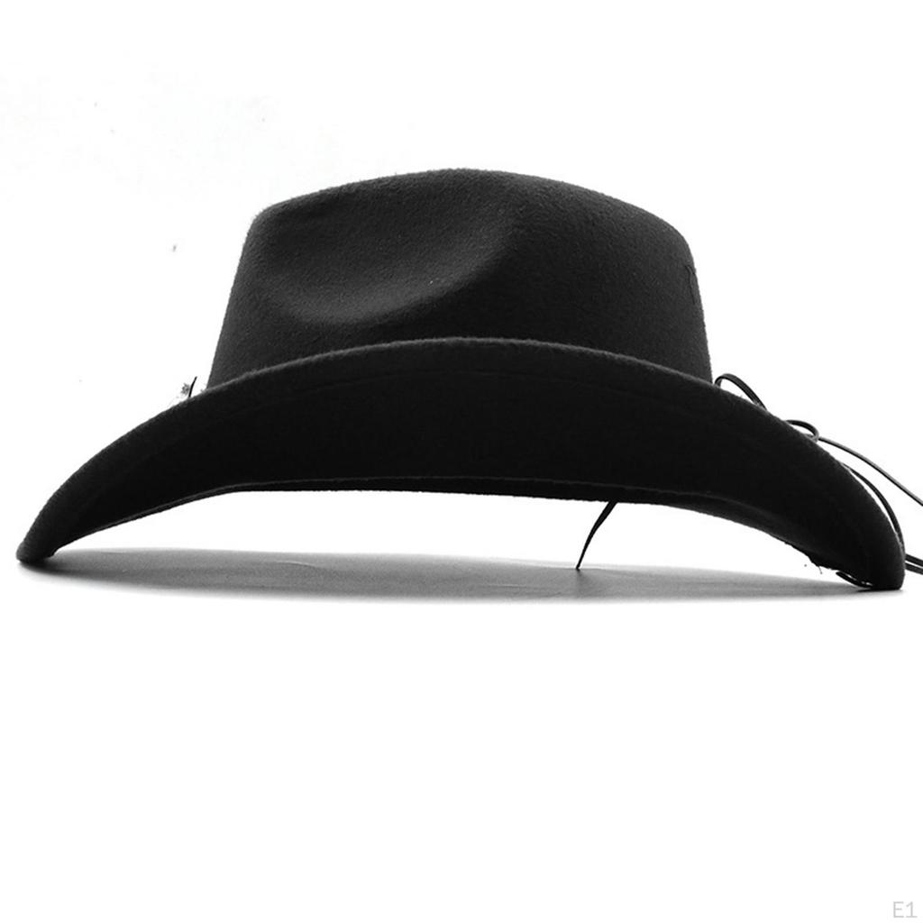 Western Cowboy Hat, Size Fits Most Fancy Dress Props up Cowgirl Wide Brim for Party Women Role