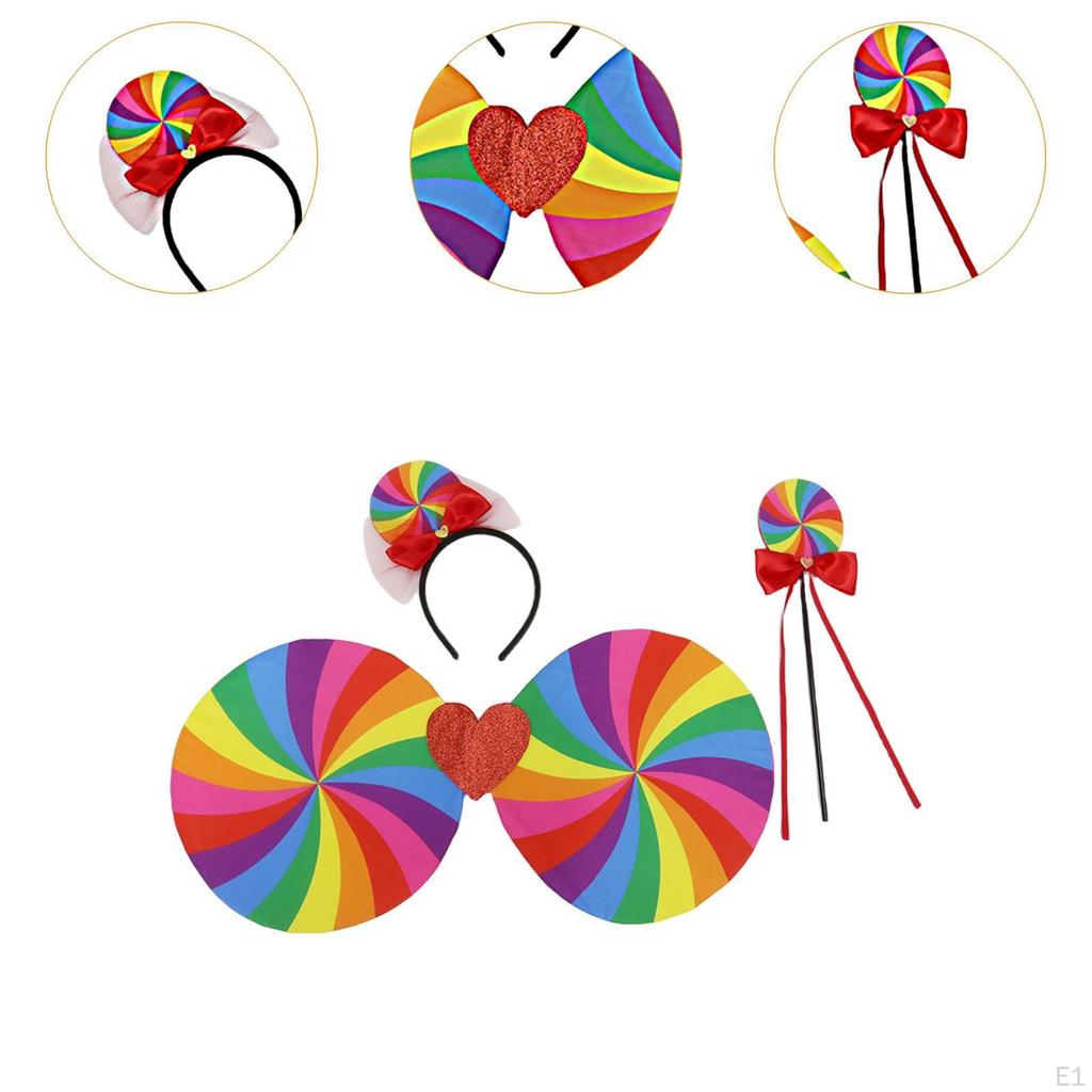 Child Costume Mesh Outfits Breathable Colorful Ballet Skirt Set for Pretend Play