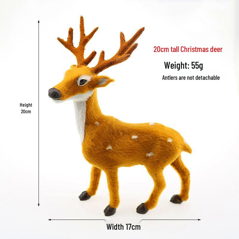 Fawn Sika Deer Christmas Ornaments - Small Decorative Reindeer Props