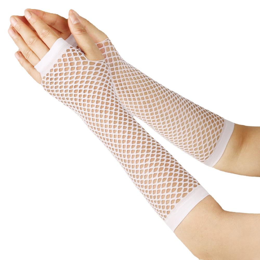 Stretch Fingerless Gloves Half Finger Girl's Long Gloves Arm Warmer Gloves Nightclub Party