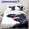3pcs Solo Leveling Sung Jin-woo pattern bedding set duvet cover set includes duvet cover &pillowcases, perfect all season bedroom decoration & gift