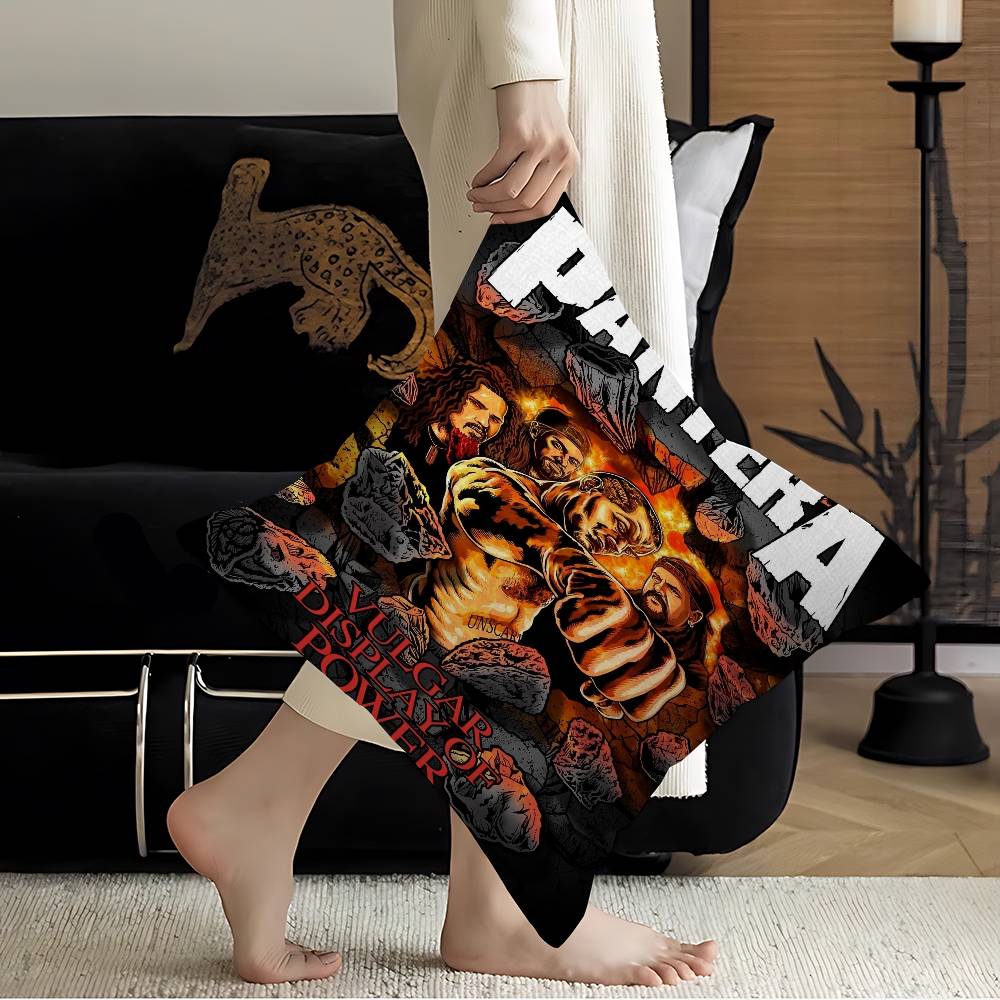 P-Pantera Rock Band Cushion Cover Polyester Sofa Cushions Decorative Throw Pillows Home Decoration Pillowcover