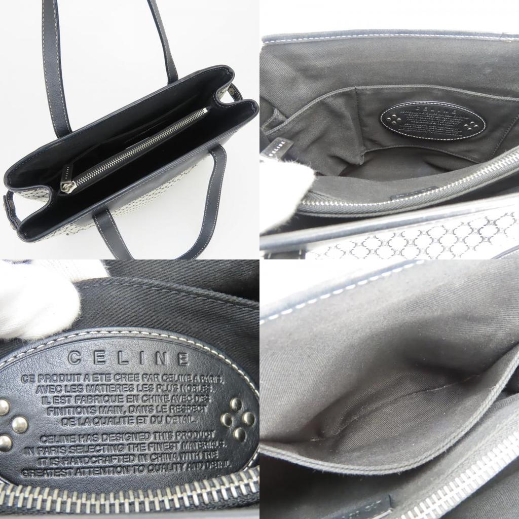 Used CELINE Tote Bag Macadam gray black simple
