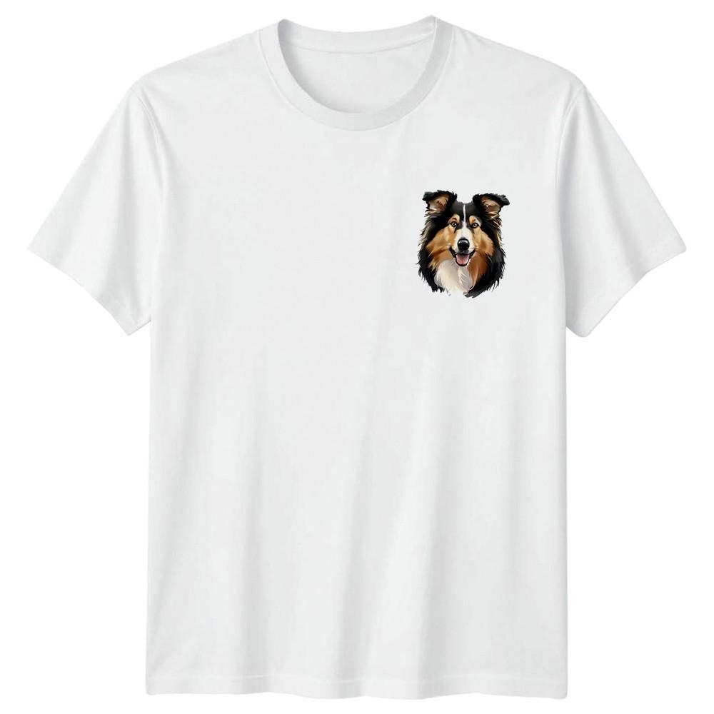 Shetland Sheepdog Portrait Dogs Animals Unisexs TShirt Unisexs Tee Graphic Top S