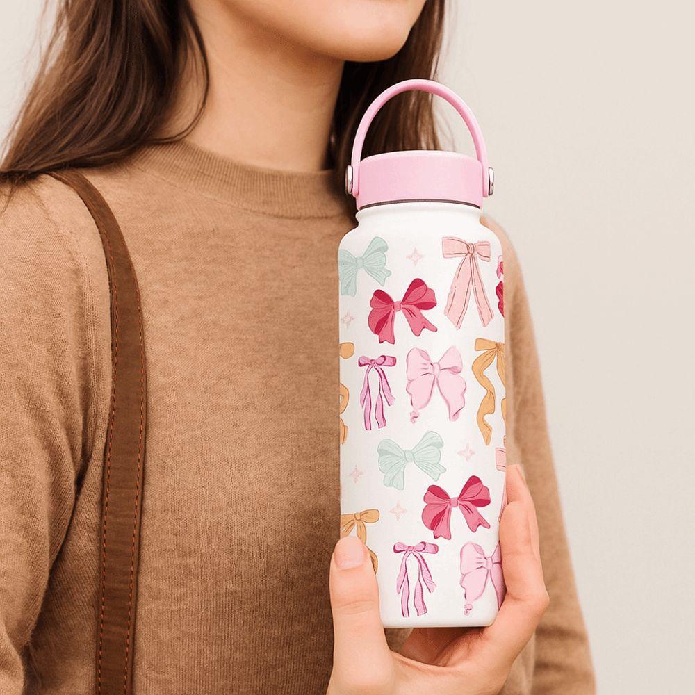 1L Insulated Water Bottle INS Floral Thermal Cup Gift Thermal Water Bottle Office