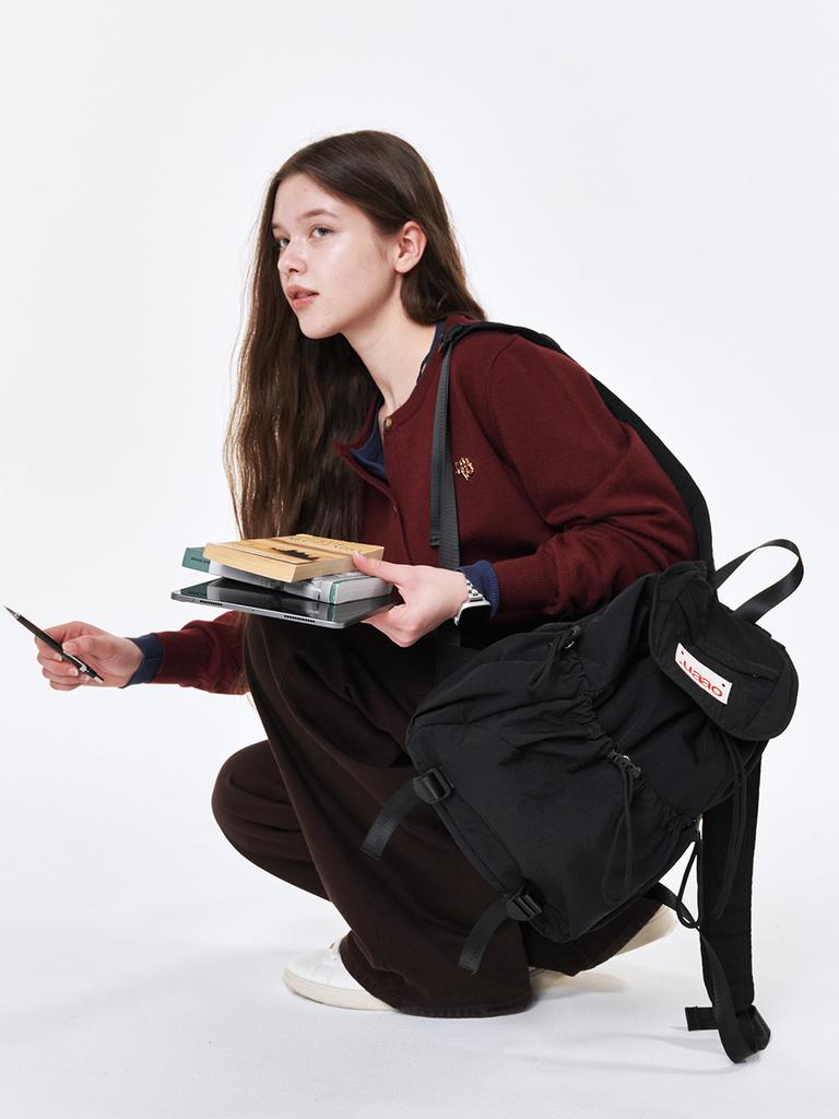 Uaao Caro Nylon Strap Daily Backpack (Black)