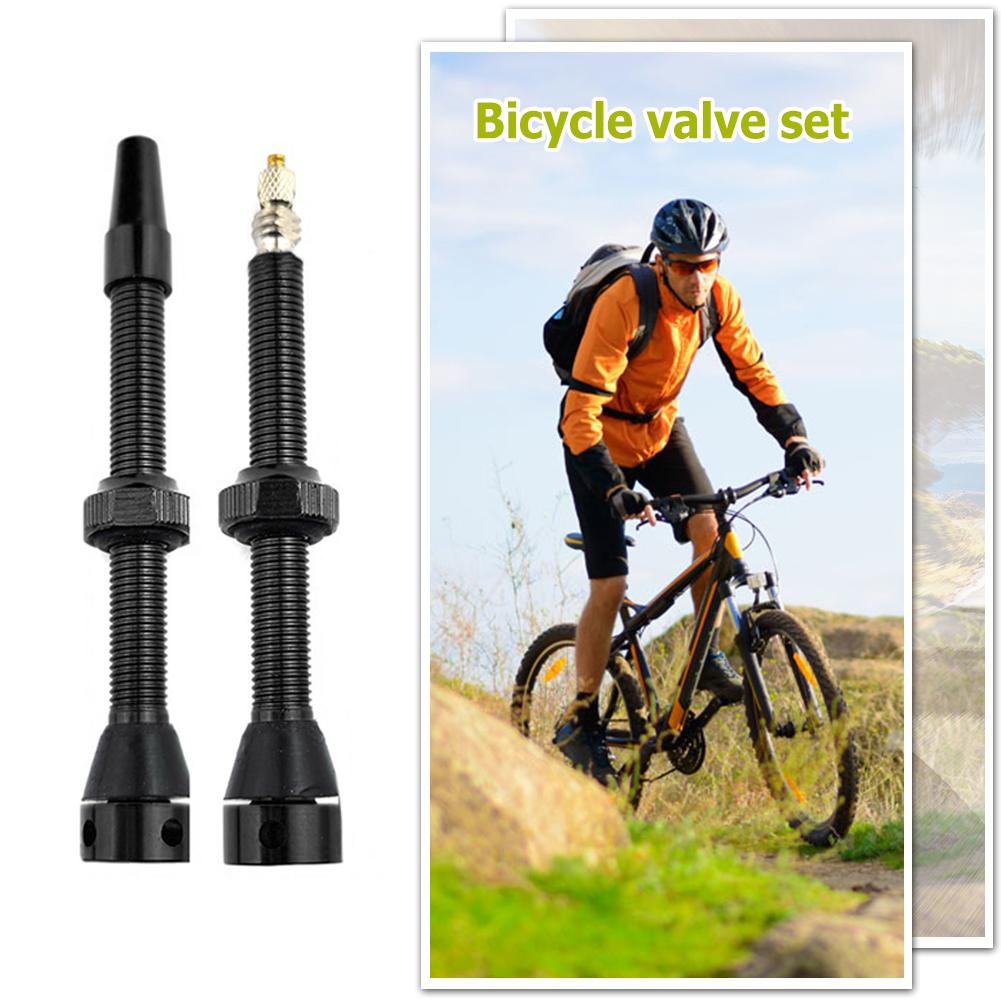 2pcs Bicycle Tubeless Rim  Valves Aluminum Alloy Copper Rubber MTB Mountain Bike Tubeless Rim  Valves