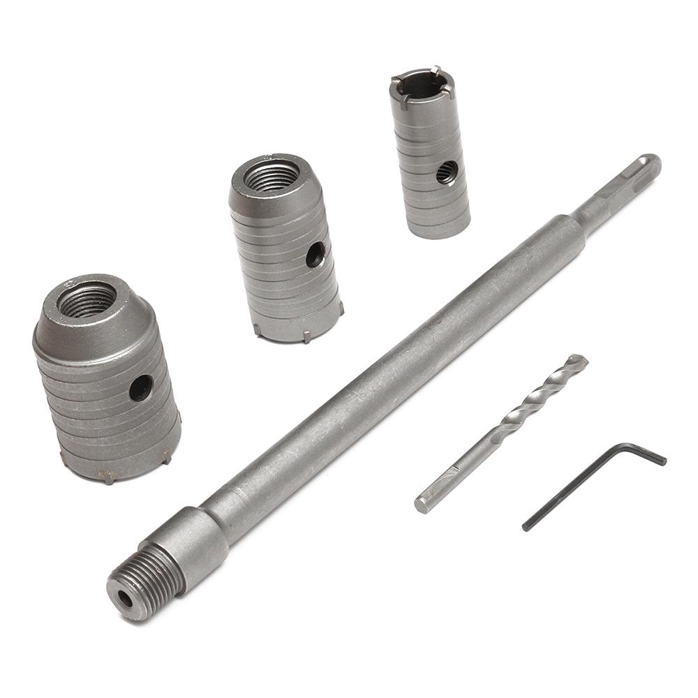 Buy SDS Plus Shank Concrete Cement Stone Wall Hole Saw Drill Bit Set 30 ...