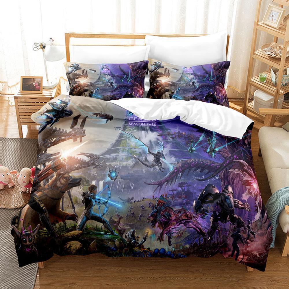 3D Print Game ARK Genesis Season Bedding Set Single Twin Full Queen King Size Bed Set Teenager Bedroom Sheet Set Home Textiles