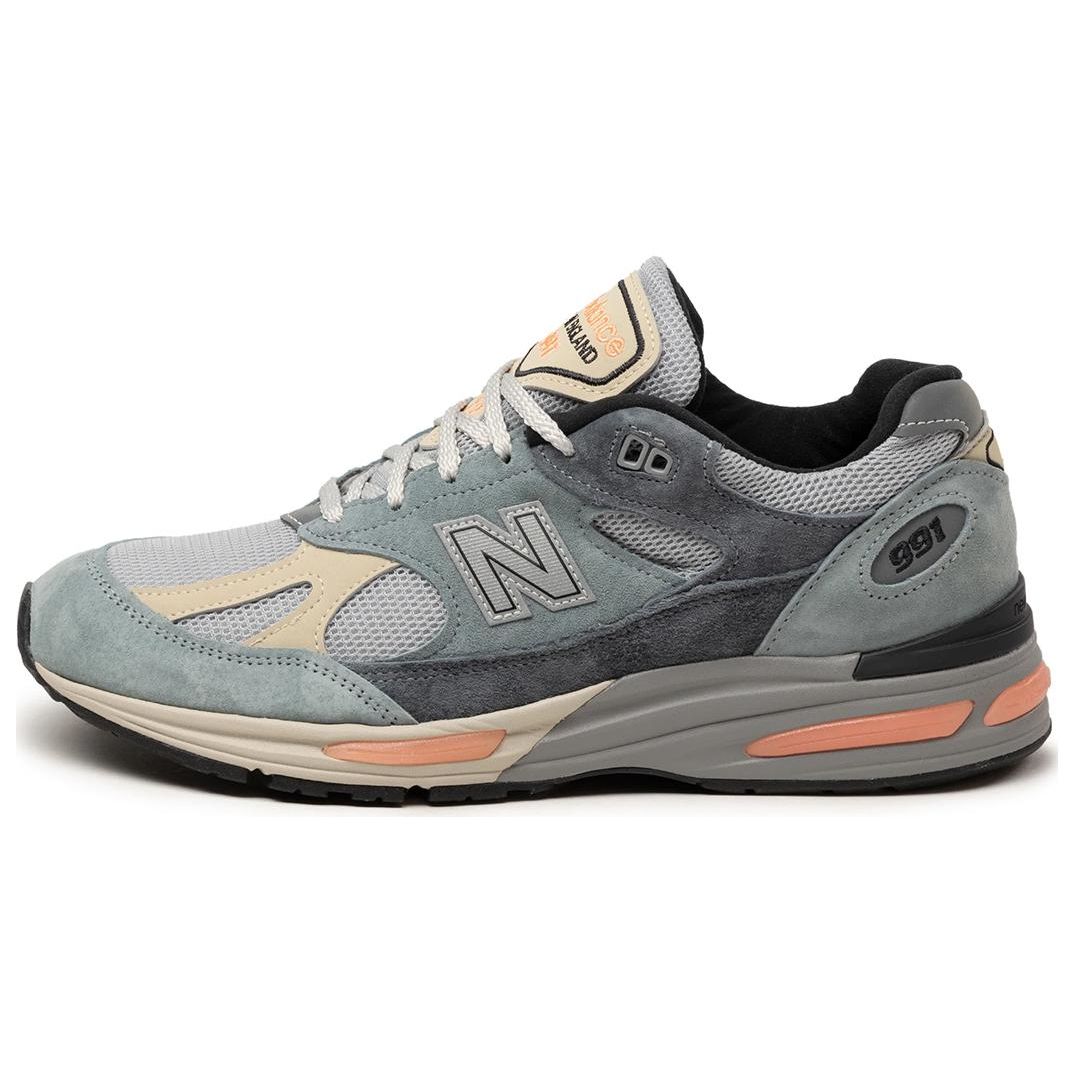 New Balance 991v2 Made In England Silver Blue Turbulence Мужские кроссовки Quiet-серые U991SG2 37