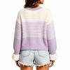 Cardigan tricoté color-block, polyvalent / pull d'hiver, à un seul bouton, haut en maille décontracté pour tous les jours