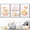 Forest Animals Owl Fox Rabbit Deer Nursery Nordic Posters And Prints Wall Art Canvas Painting Girl Pictures Baby Kids Room Decor