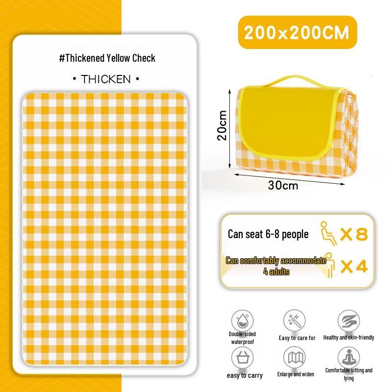 Outdoor Waterproof Double-Sided Picnic Mat – Portable, Moisture-Proof for Camping & Tent Use 1.5m x 1m