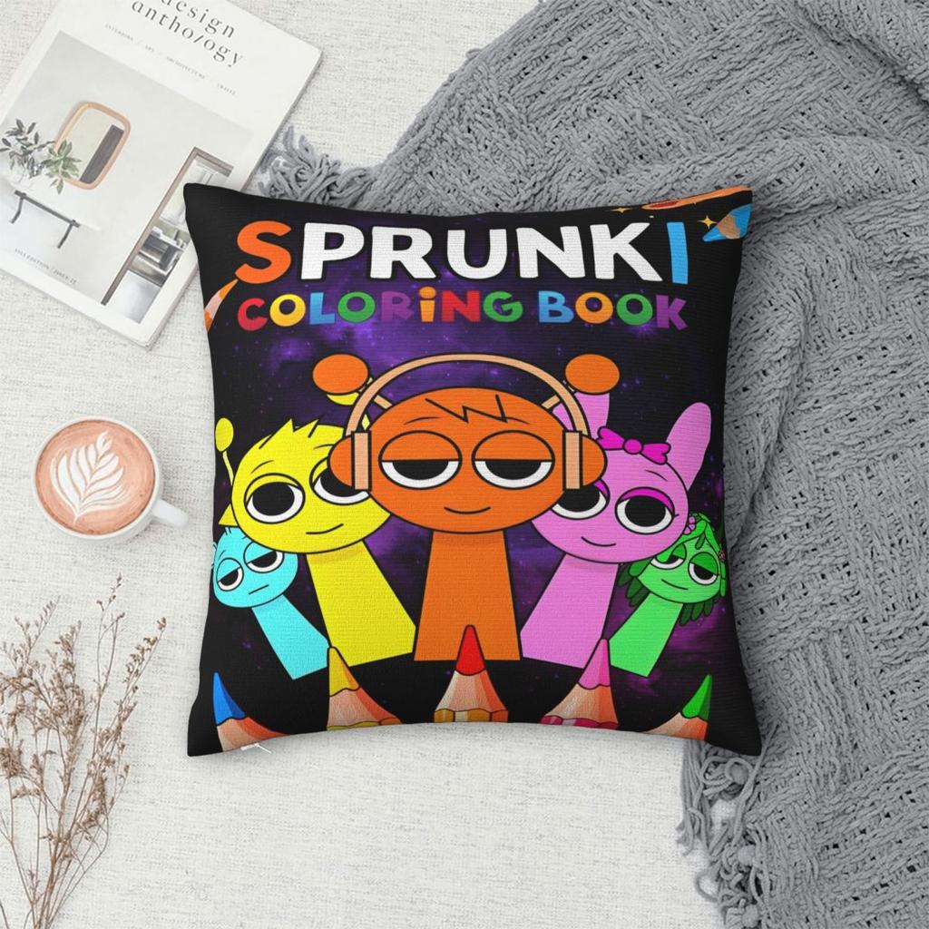 Sprunki Incredibox Huse de pernă Sprunki Husa de pernă Husa de pernă decorativă Soft And Sweet Decorațiune pentru casă Pătrat Multiple dimensiuni