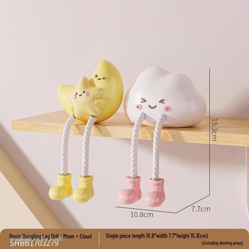 Dangle Leg Doll Ornament for Home or Children's Room Decor