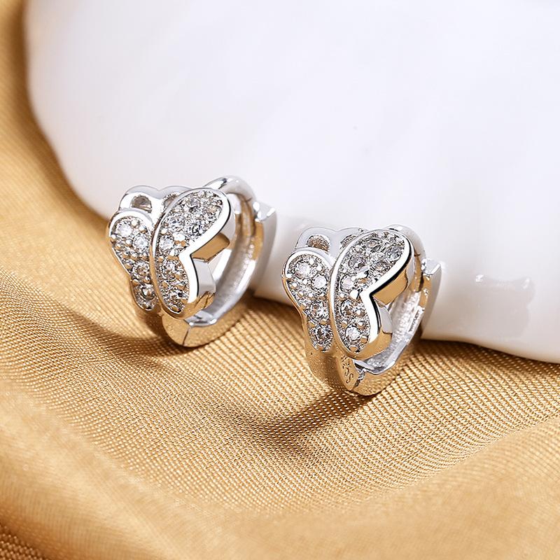 925 Sterling Silver New Zircon Earrings for Women High Quality Exquisite Student Girlfriend Fashion  Jewelry Accessories Gift