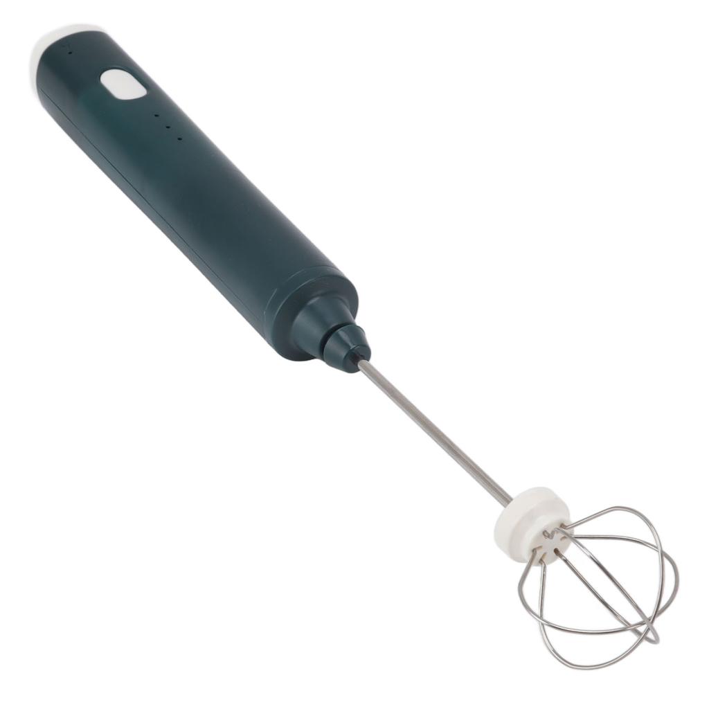 Mini Electric Stirrer Cordless Multifunction Electric Eggbeater with 2 Eggbeater Heads for Home Coffee Drinking Shop