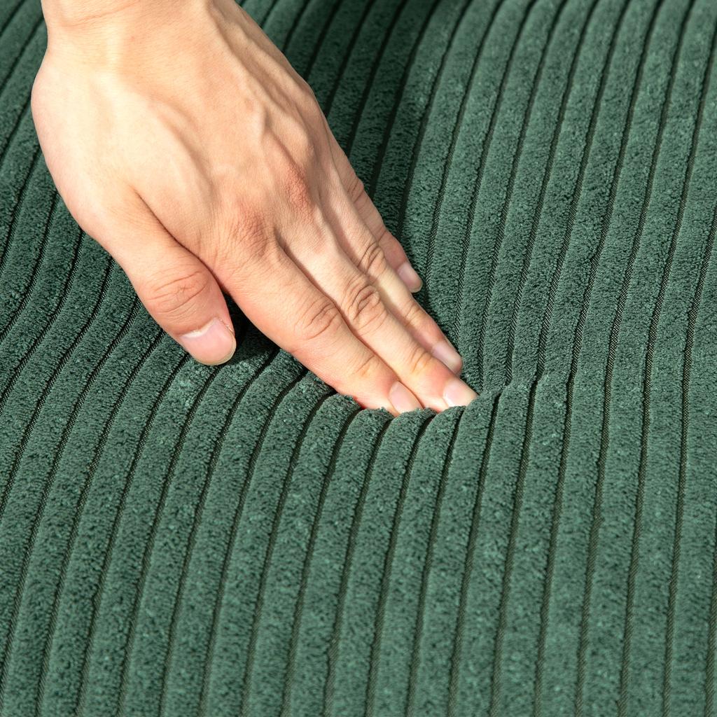 2-Seater Upholstered Sofa, Wood, Velvet-Like Polyester, Foam, 117 x 56.5 x 77 cm, Green