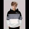Boys Hoodie Stripe Printed Pullover Long Sleeve Thin Hooded Sweatshirt for Autumn Casual Versatile Classic Color Matching Design