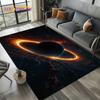 Universe Space Stars Black Hole Galaxy Earth Milky Way Carpet Rug for Living Room Bedroom Sofa Decoration,Non-slip Floor Mat