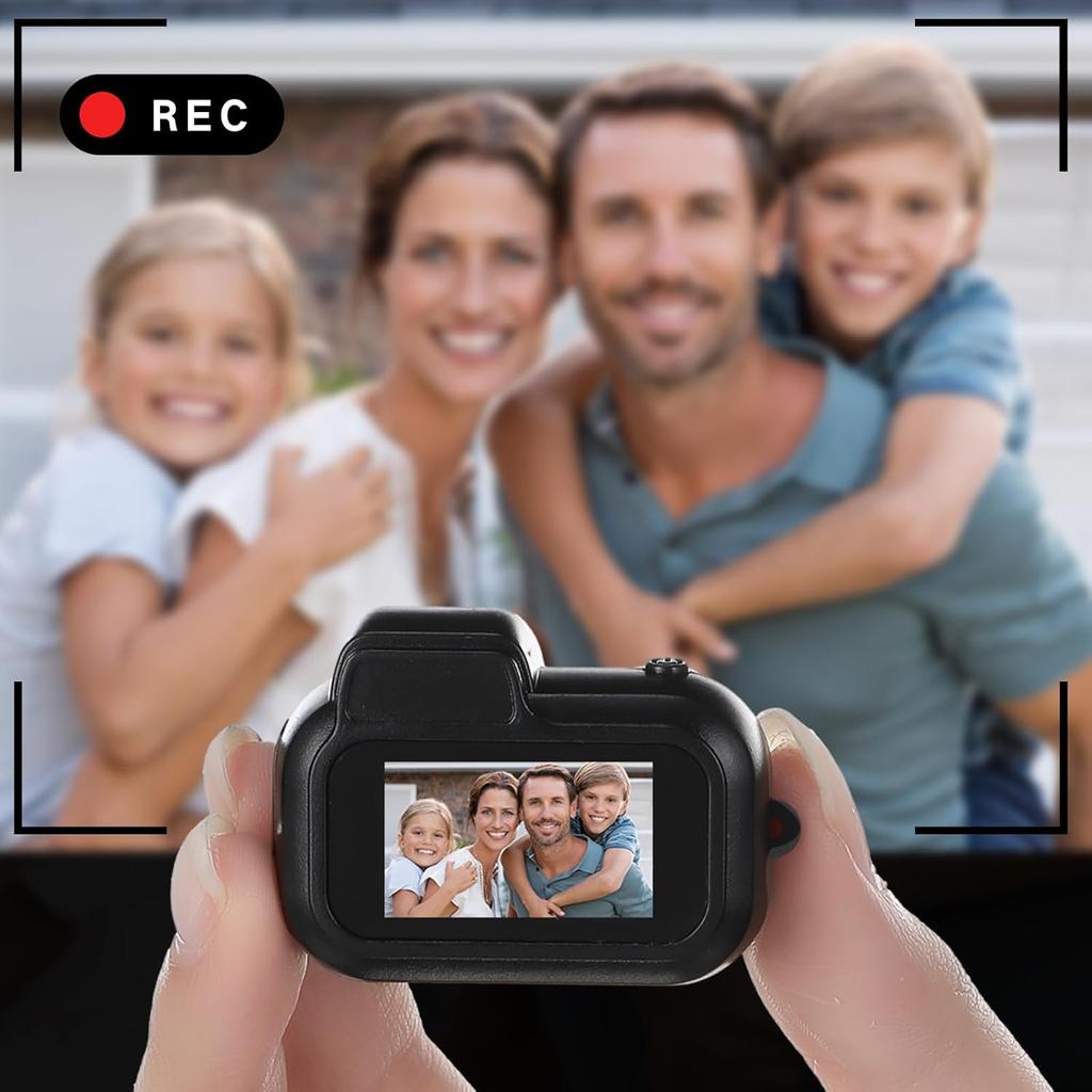 Mini Keychain Camera1080P 2MP Mini Body Camera, Portable Micro Video Camcorder with 0.96inch Display for Kids Students Travel