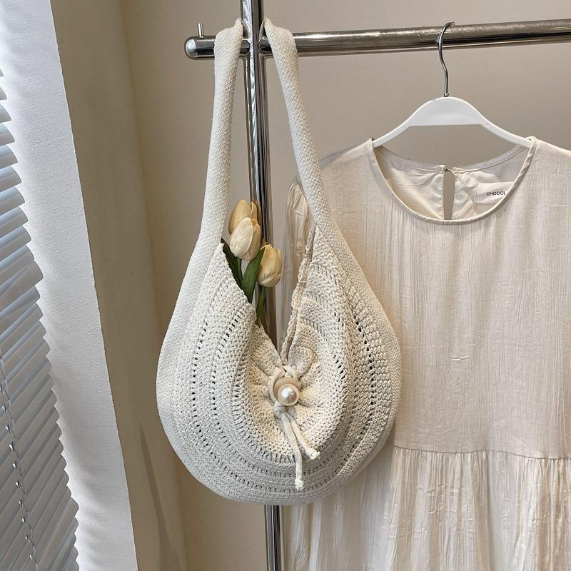 New women's shoulder bag fashion woven bag handbag shopping bag large capacity simple commuter tote bag