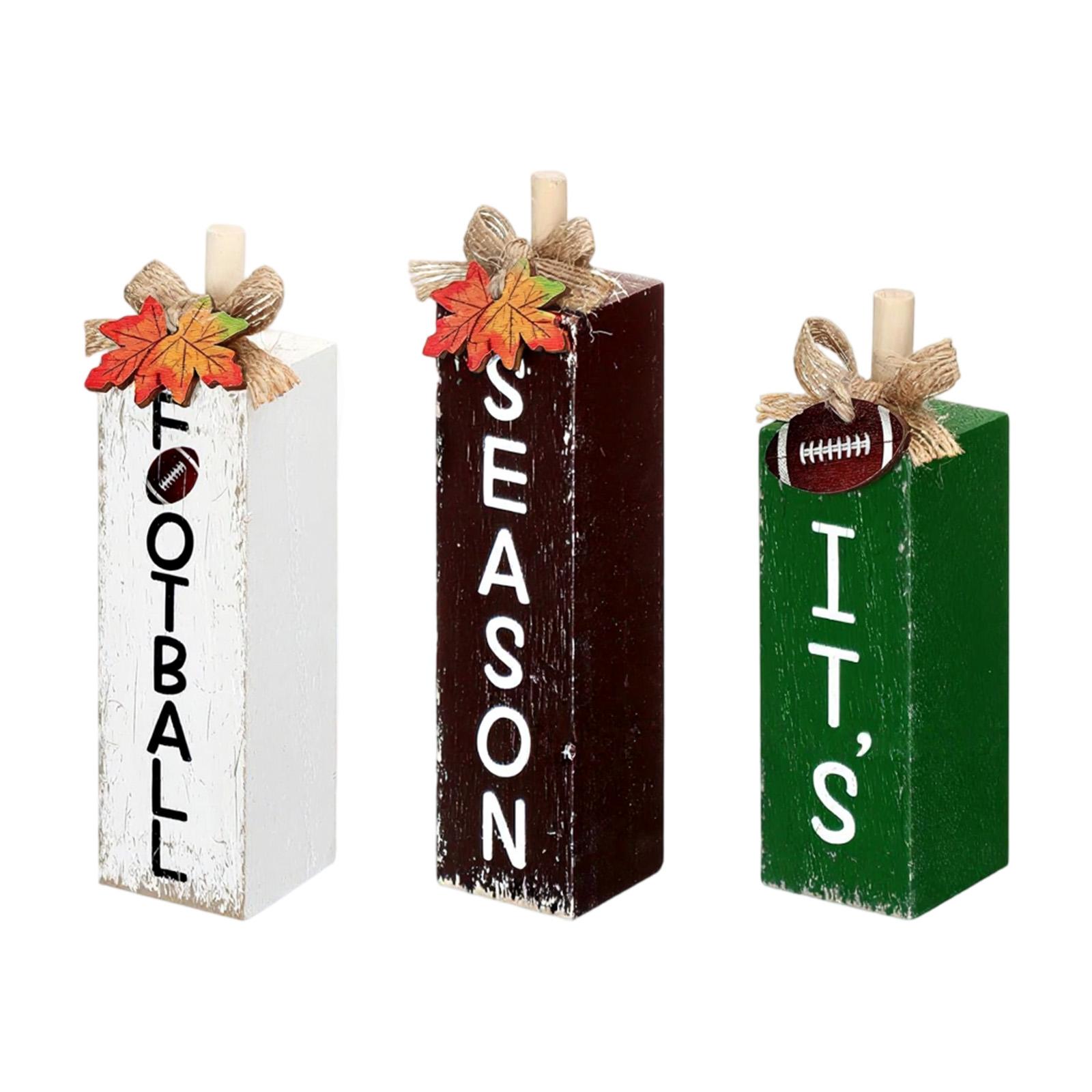 

Football Ornaments Made Of Old Wooden , With Layered Trays For Decorating Cottages, Thanksgiving Dining Tables, And Wooden Products One Size