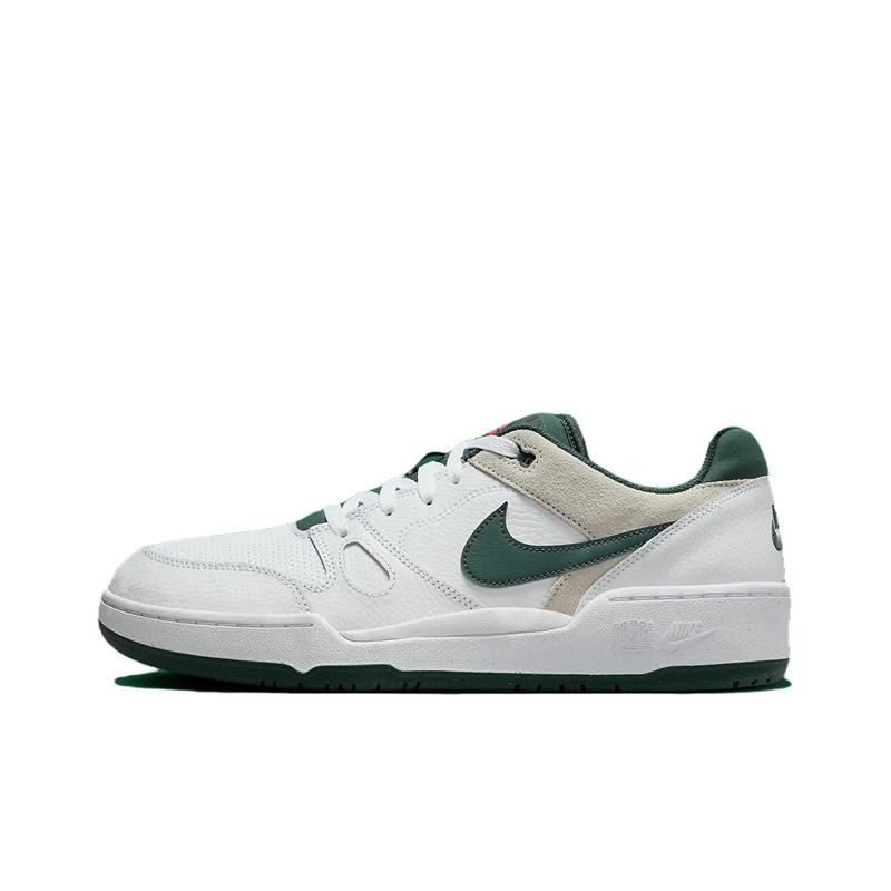 Nike Full Force Pelle Sintetica Basso Confortevole Versatile Moda Basso Bambini Scarpe Casual Bambini Scarpe Casual Bianco Verde HE1739-100