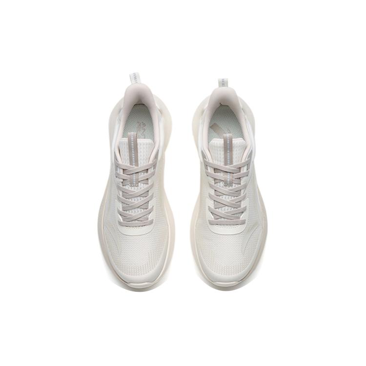 New Anta DuCi1 Cushioned Anti Slip Wear Resistant Breathable Lightweight Low Top Running Shoes Women's White Gray 122215580R-5