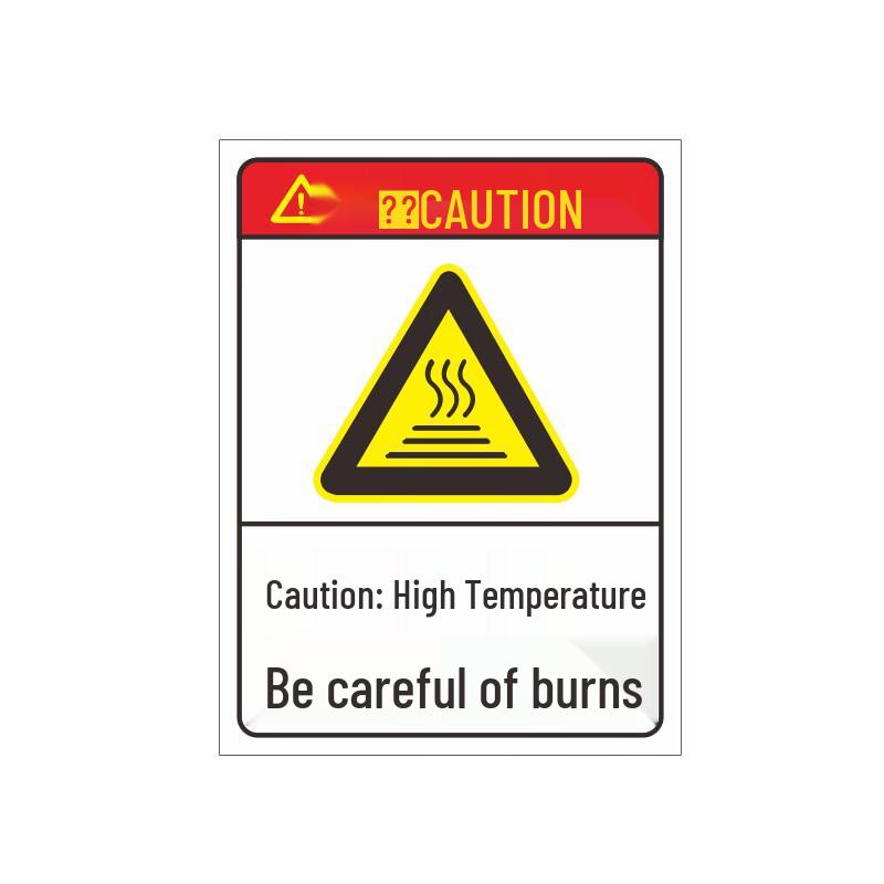 PVC High Temperature Hazard Warning Sign Standard