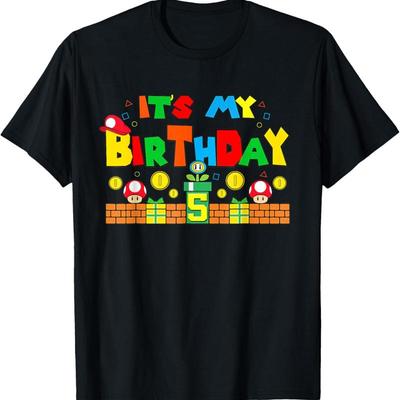 Its My 5Th Birthday Game Gaming Dad And Mom Family T Shirt