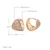 Trendy Full Paved Shiny Natural Zircon Hoop Earrings For Women Luxury  Rose Gold Bride Wedding Fine Daily Jewelry