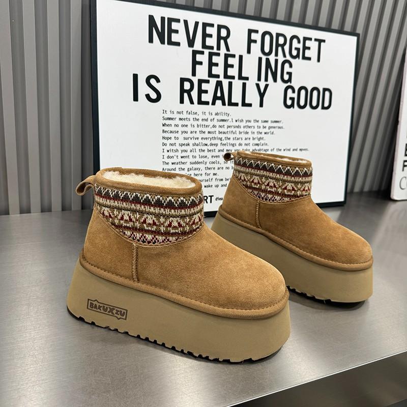 

Ботинки зимние женские на толстой подошве, на одной педали, с утолщенным теплым мехом, короткие, повседневные, универсальные 40 верблюд