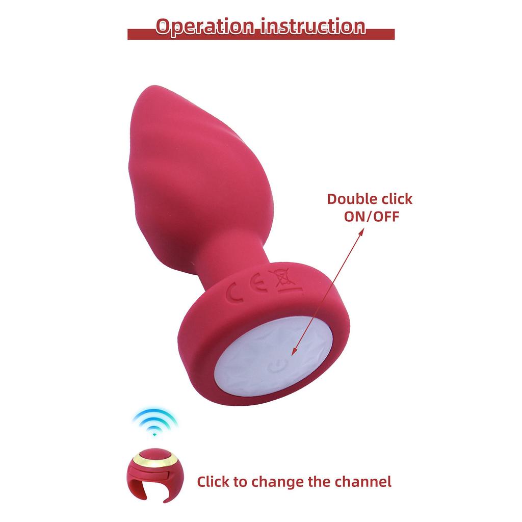 Luminous Silicone Butt Plug 10-frequency Vibration Luminous Masturbator Massager Butt Plug Adult Toys