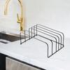 Kitchen Pot Lid Rack Cutting Board Storage Stainless Steel Cover Holder Multifunction