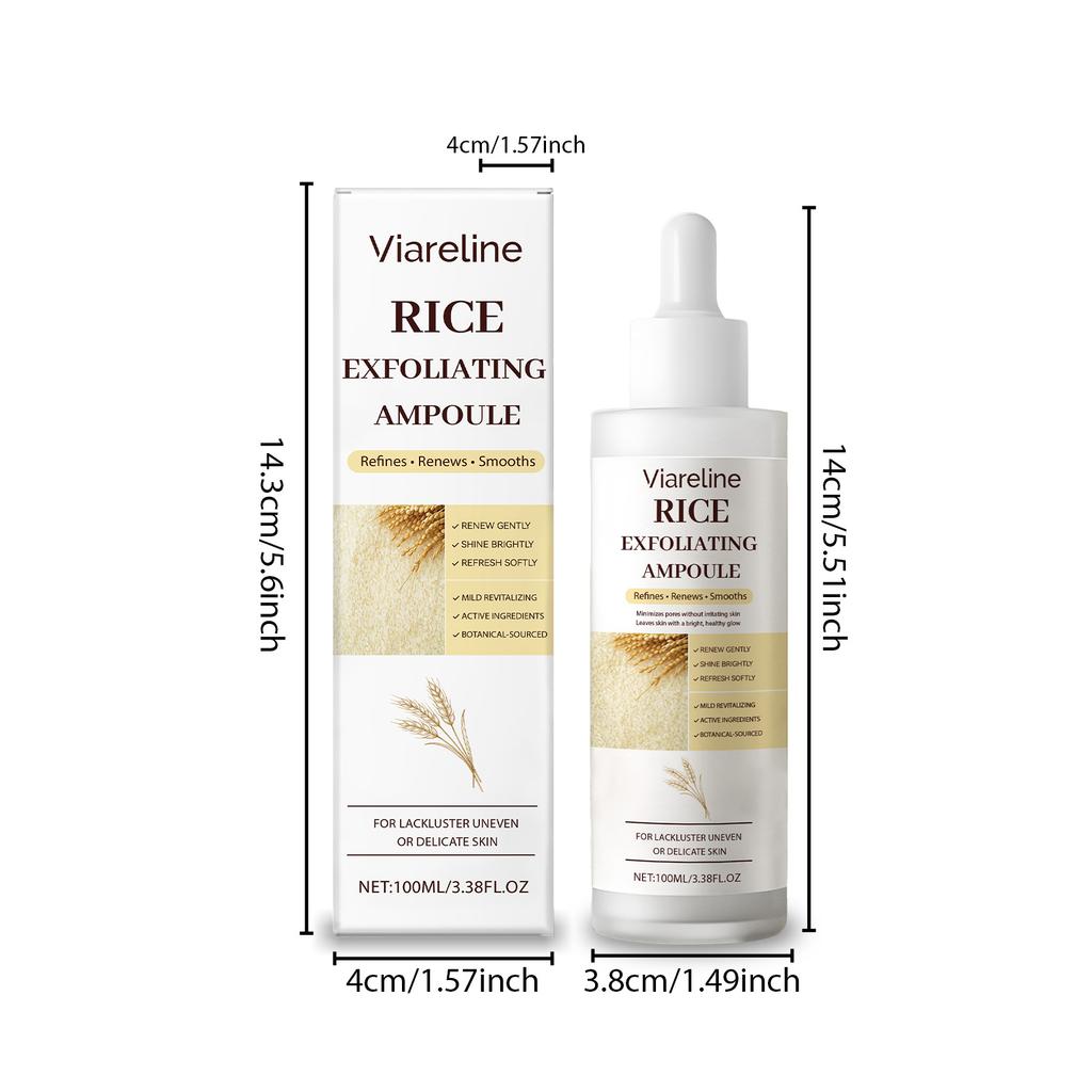 Korean Rice Exfoliating Ampoule Essence Rice Plant Extract Mild Dead Skin Removing Facial Smooth Essence Water Skincare Product