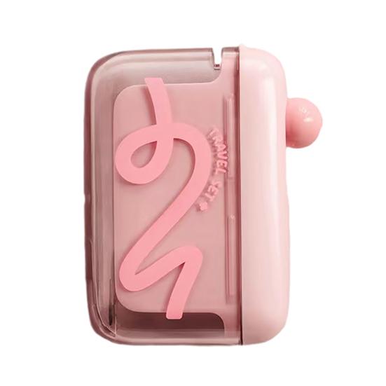 

Automatic Pop-up Floss Dispenser Compact Portable Floss Box with Refillable Floss Picks Holder for Home Car Camping рожевий