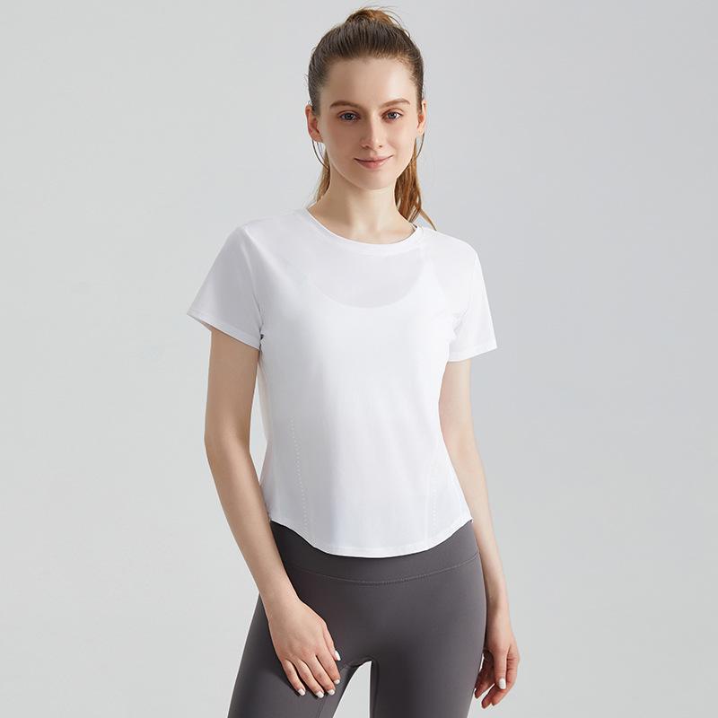 

LAHN Women s Quick-Dry Breathable Reflective Yoga Running Crew Neck Short-Sleeve Top XL