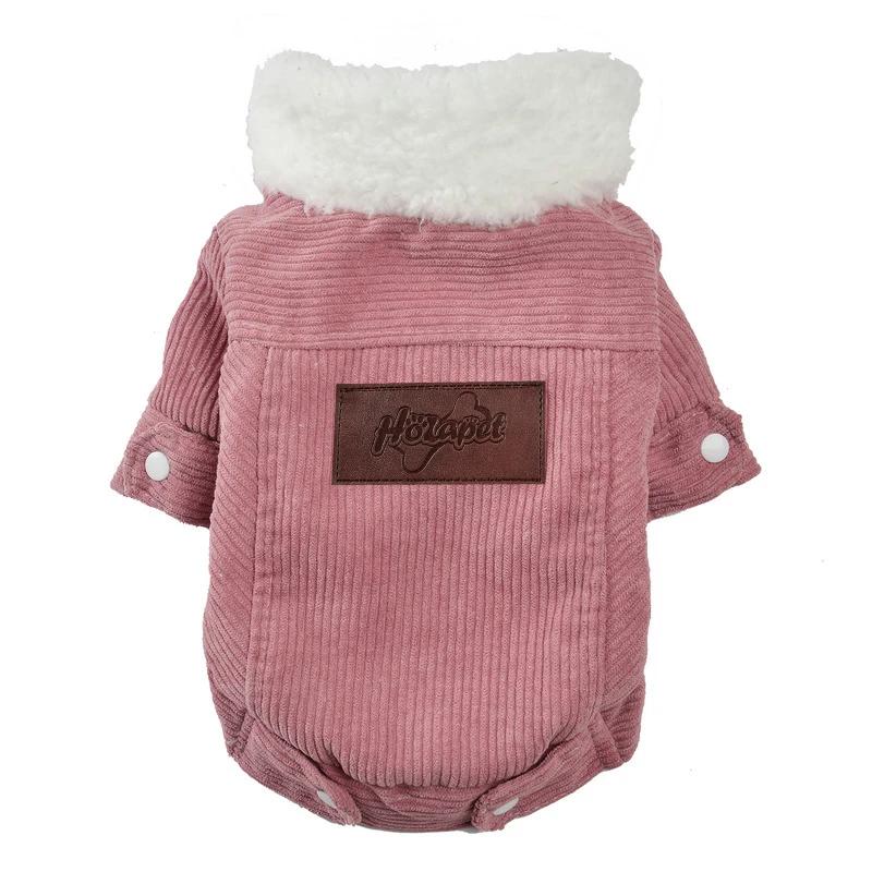 

Thicken Warm Chihuahua Yorkies Clothes Pets Clothing Dog Clothes Autumn Winter Puppy Pet Dog Coat Jacket For Small Medium Dogs XS（old） розовый