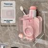 Wall-Mounted Toothbrush & Mouthwash Cup Holder
