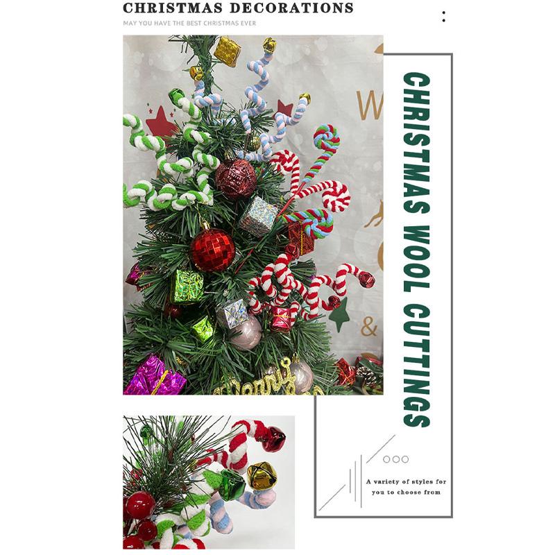 1pc Colourful Stylish Pretty Christmas Decor Tree Ornaments Party Accessories Curly Pick Branch