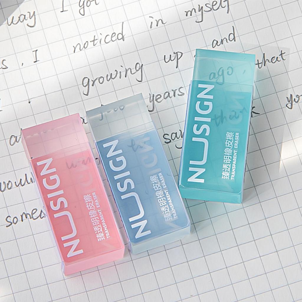 1/36pcs Lovely Transparent Eraser For Kids Ins Simplicity Solid Color Eraser Pencil Eraser Back To School Cute Student Supplies