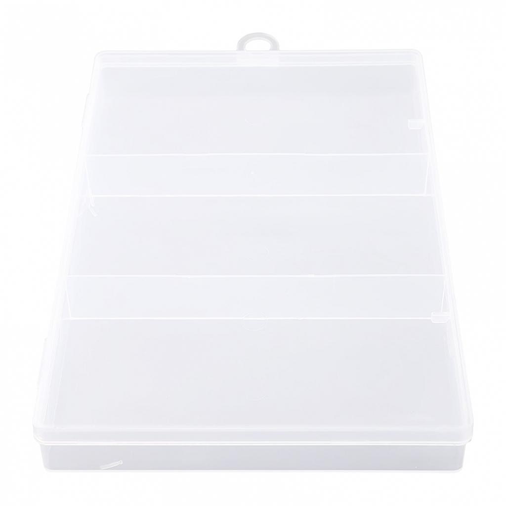 Organizer Aufbewahrungsbox 3 Fächer Kunststoff Transparent Platzsparend Schmuck