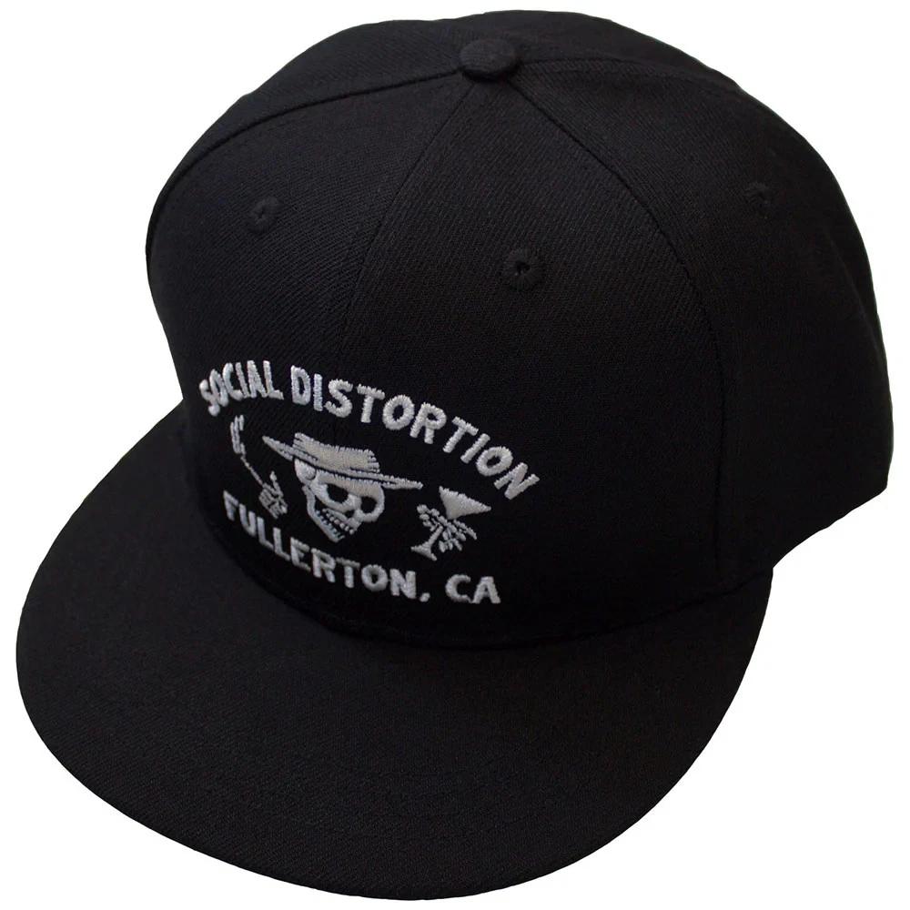 Social Distortion Snapback Cap: Fullerton Skelly (Black) OFFICIAL NEW M