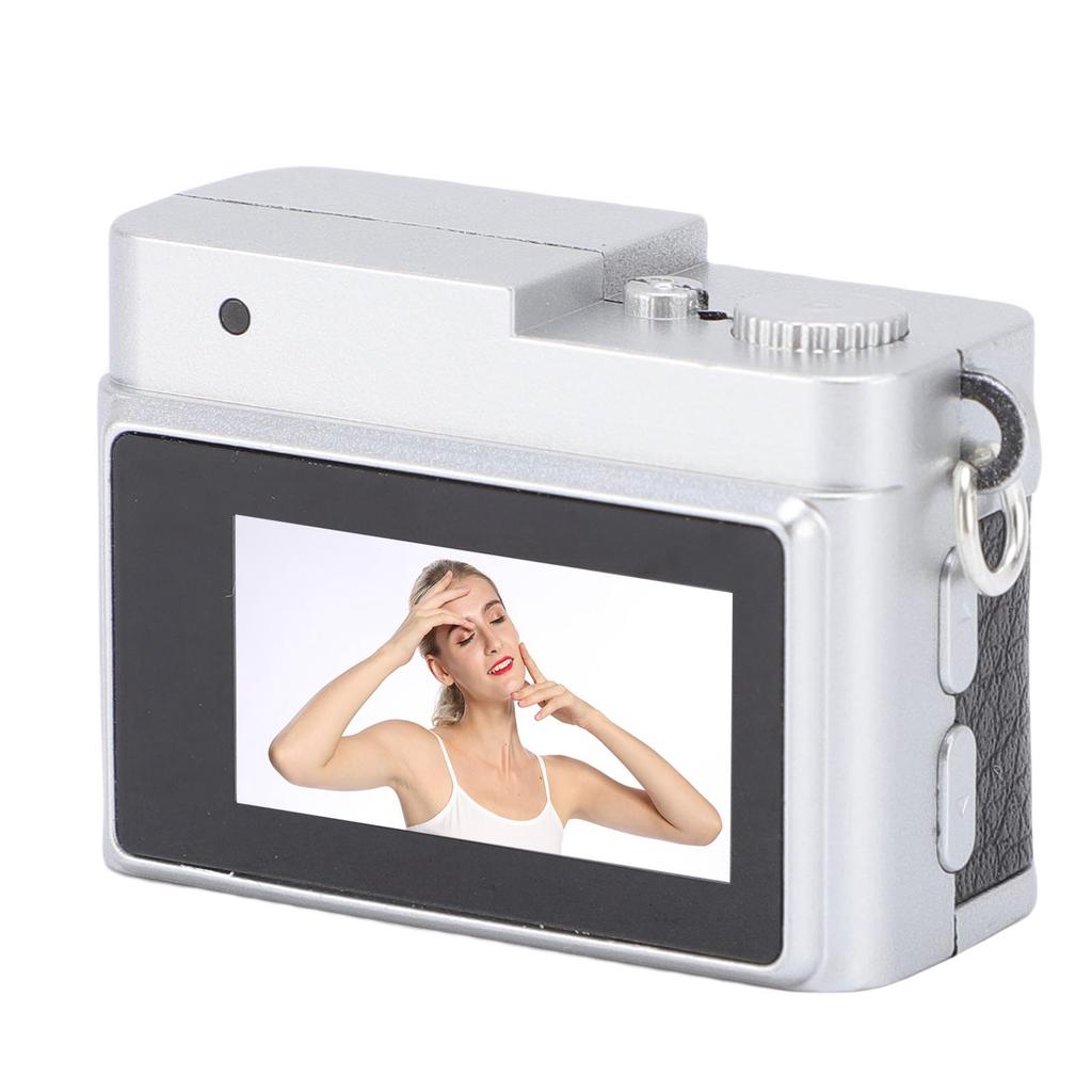 Small Keychain Camera 1080P 2MP 0.96in Color Screen 32GB Memory Card Retro Digital Camera with 4 Filters and LED Flash